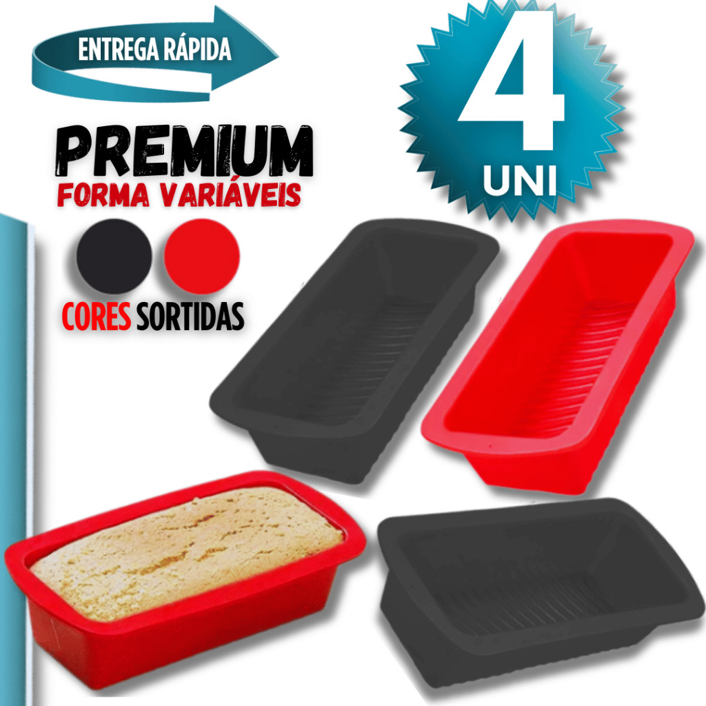 Combo Formas De Pão Bolo Inglês Assadeira Retangular Silicone Antiaderente Utensílios Cozinha Forma Antiaderente