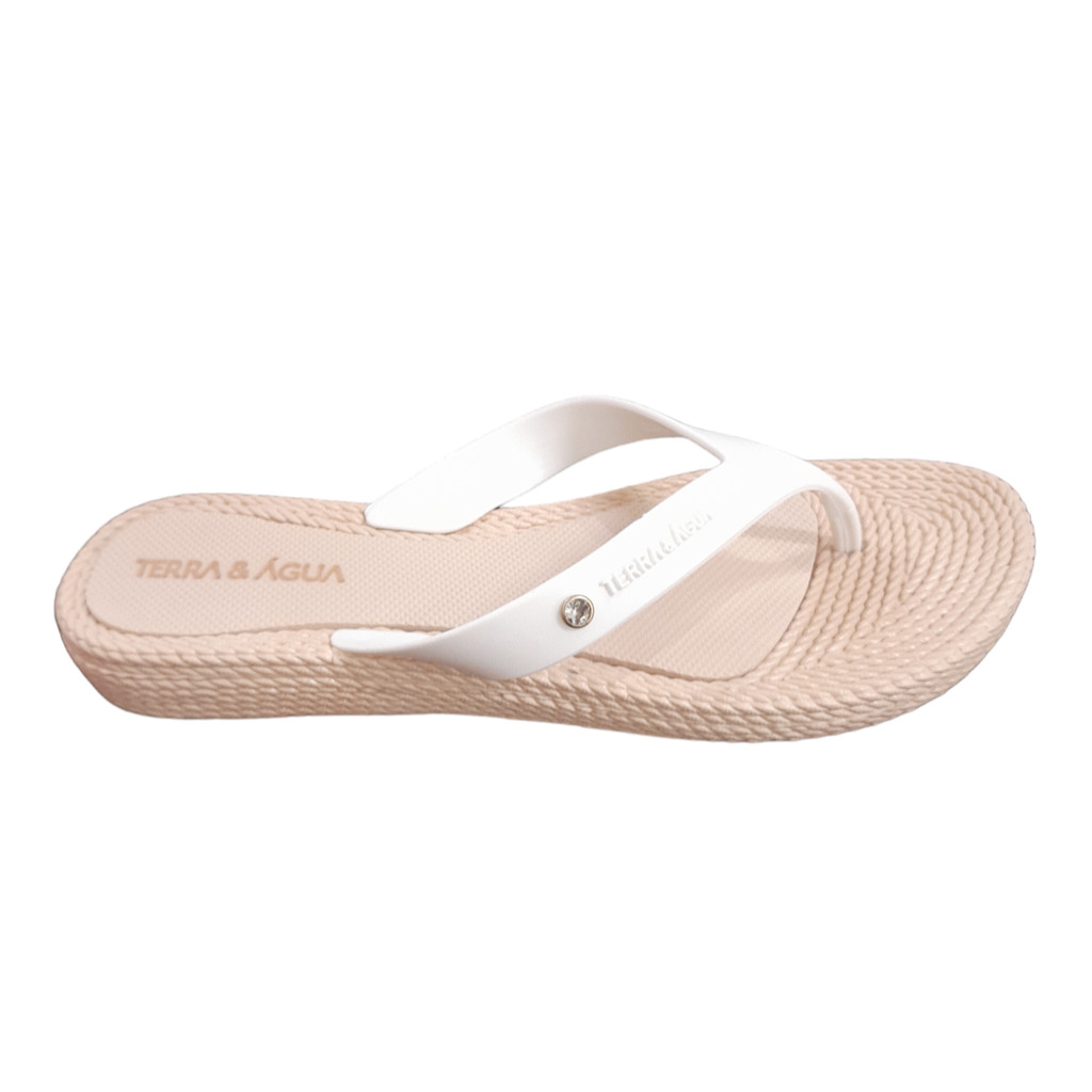 Chinelo Tamanco dedo Salto Anabela Baixo Confortavel Terra E Agua Original