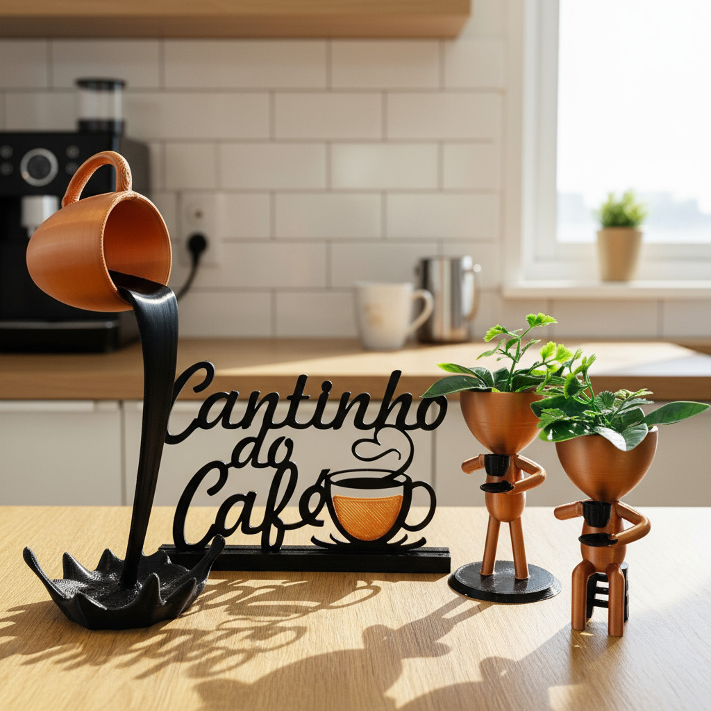 Cantinho Do Café C/ Plantas Xícara Flutuante Bob Dolce Gusto