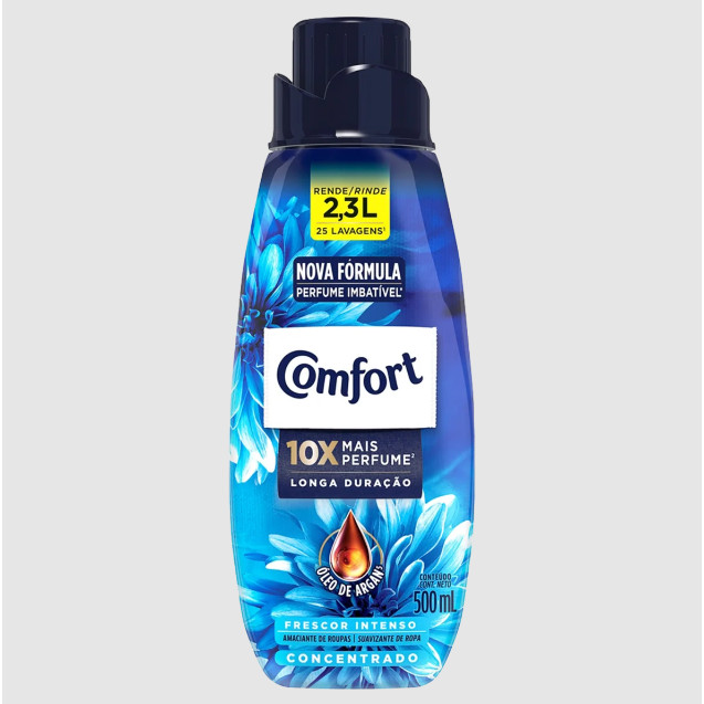 Comfort Amaciante Concentrado Frescor Intenso 500ml em Oferta na Shopee