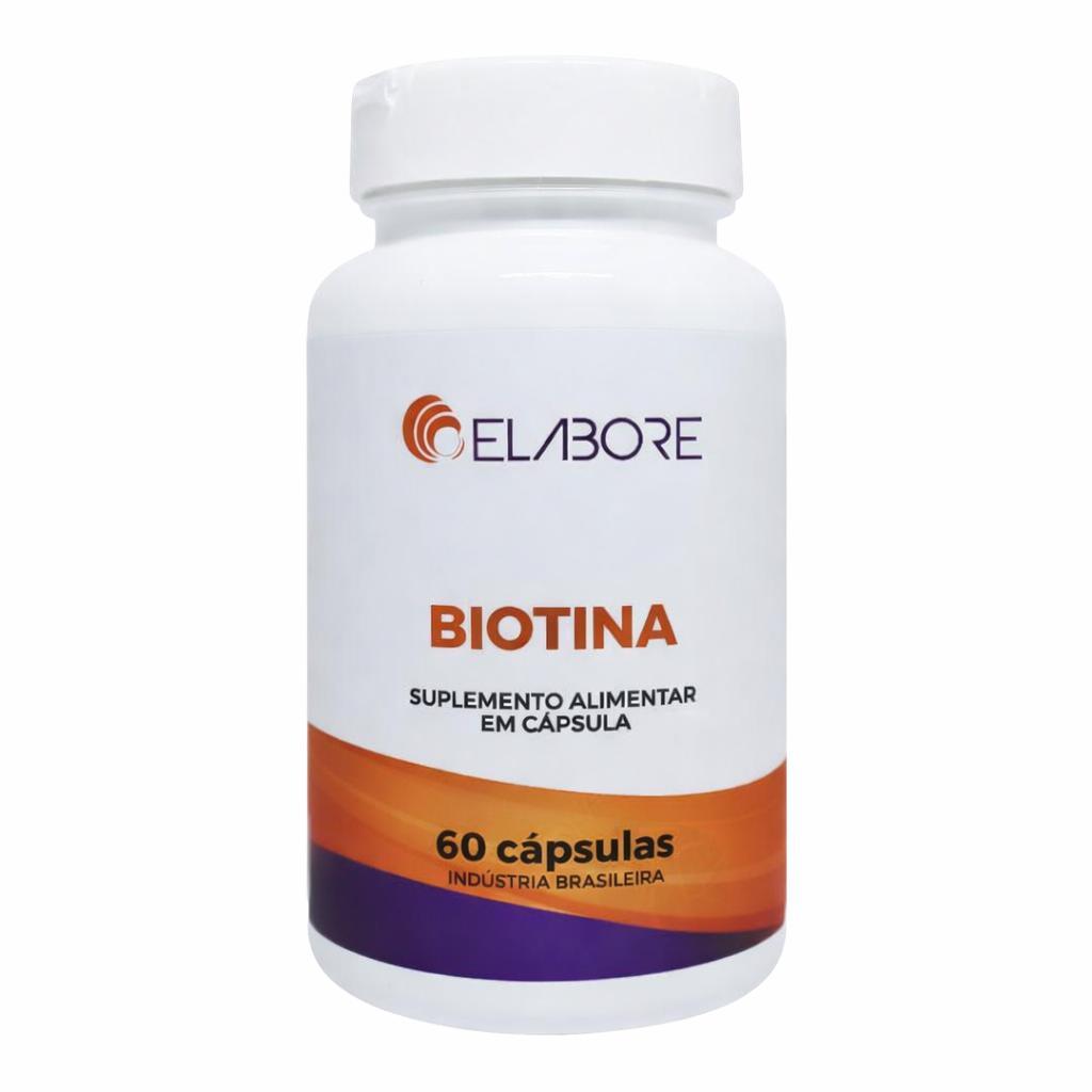 Biotina Elabore 60 Cápsulas – Cabelos E Unhas Fortes em Oferta na Shopee