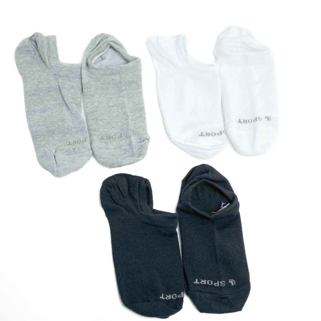 Kit 3 Pares Meia Lupo Sport Sapatilha Invisível Unissex Confortável Algodão Dia a Dia