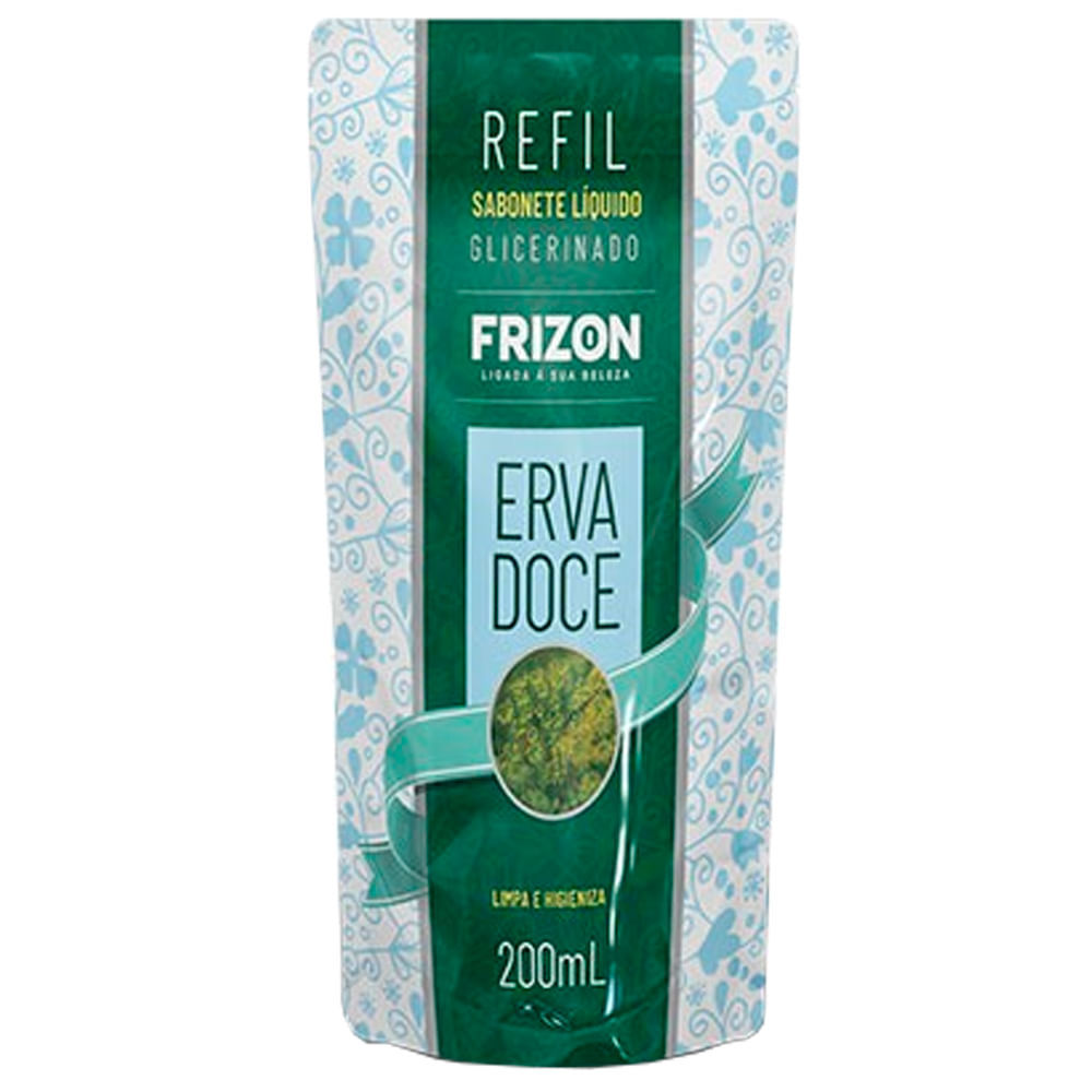 Sabonete Liquido Frizon Erva Doce Refil 200ml em Oferta na Shopee