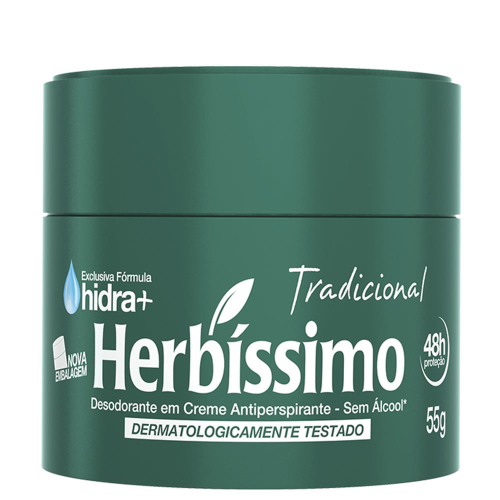 Desodorante Herbíssimo Creme Tradicional 55g em Oferta na Shopee