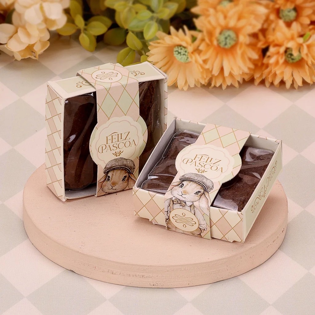 50 CAIXA PARA BROWNIE PÁSCOA 6X6 RECORDAR 5584 ( PASCOA JANGO 2026 )