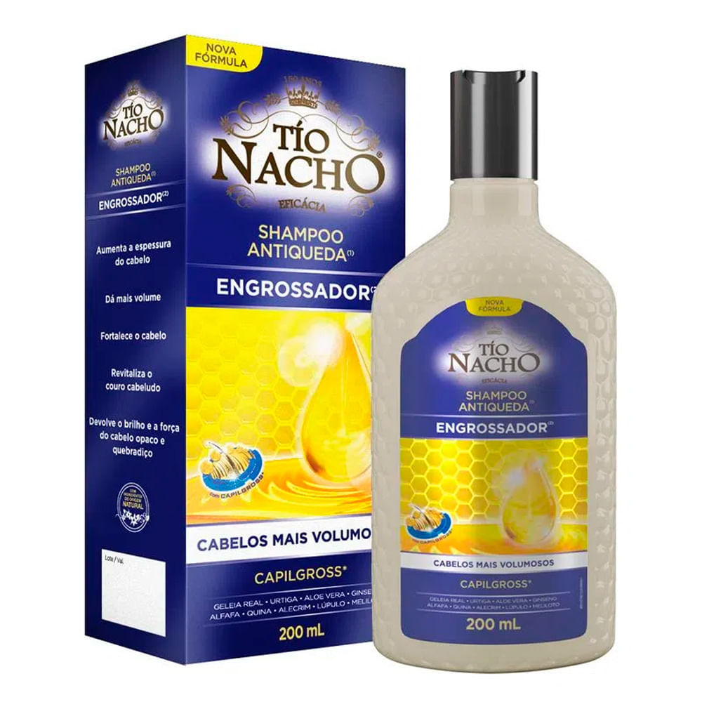 Shampoo Tio Nacho Antiqueda Engrossador 200ml em Oferta na Shopee