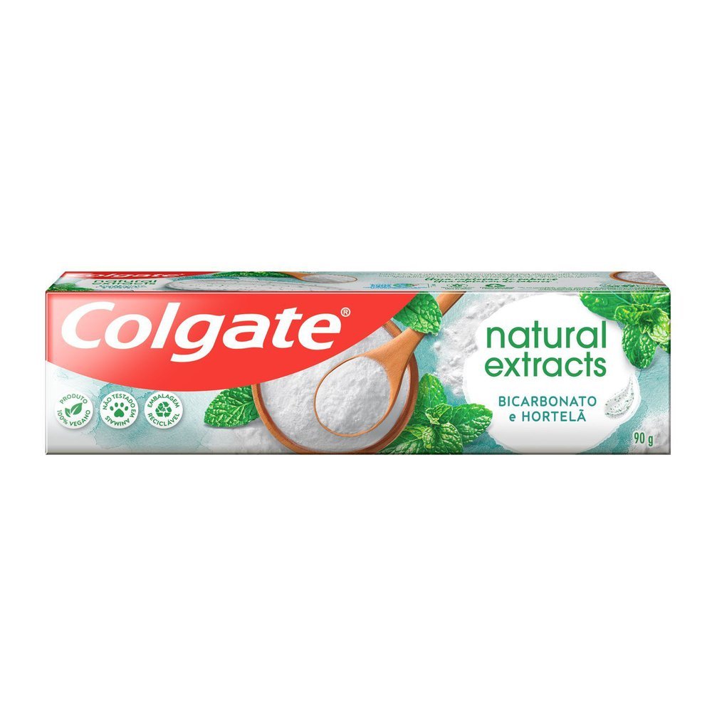 Creme Dental Colgate Natural Extracts Bicarbonato & Hortelã 90g em Oferta na Shopee
