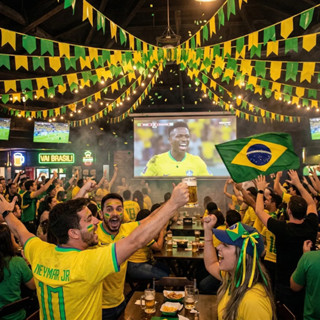 Kit 50m Bandeirinhas Do Brasil 10m Copa Do Mundo Bandeirola Plástico em Oferta na Shopee