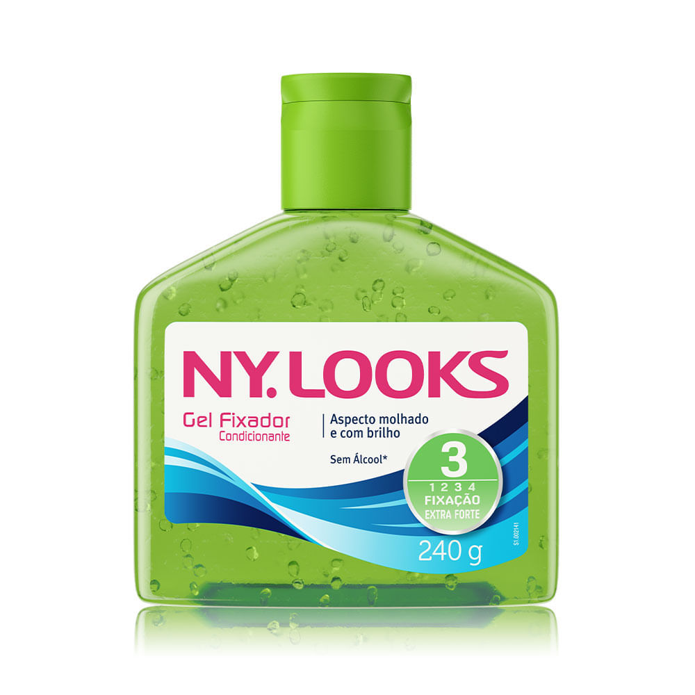 Gel Ny Looks Fixação Extra Forte 3 Sem Álcool com 240g em Oferta na Shopee