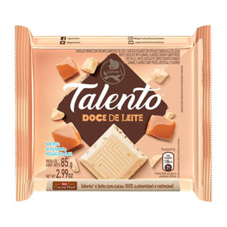 Chocolate Garoto Talento Branco com Doce de Leite 85g em Oferta na Shopee