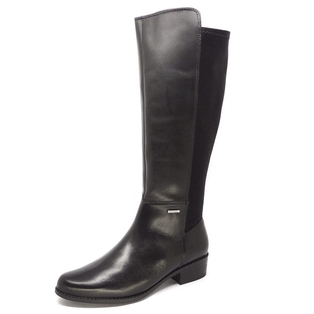Bota Bottero Cano Longo Salto Baixo Montaria Couro Legítimo com Elástico Lycra 345801