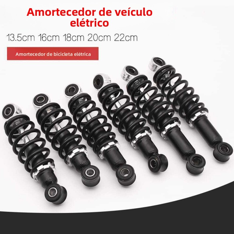 Amortecedor Traseiro Simples para Bicicleta Elétrica, Amortecedor de Mola Espessada, Amortecedor Universal Modificado pa