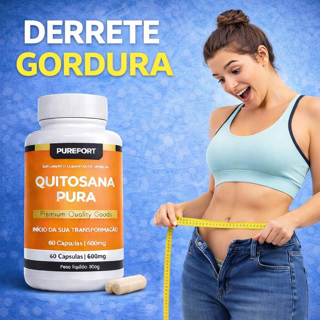 Quitosana Premium | Emagre'cimento e Con'trole Corporal | Purefort — R$ 25,85 em Shopee, 28% OFF