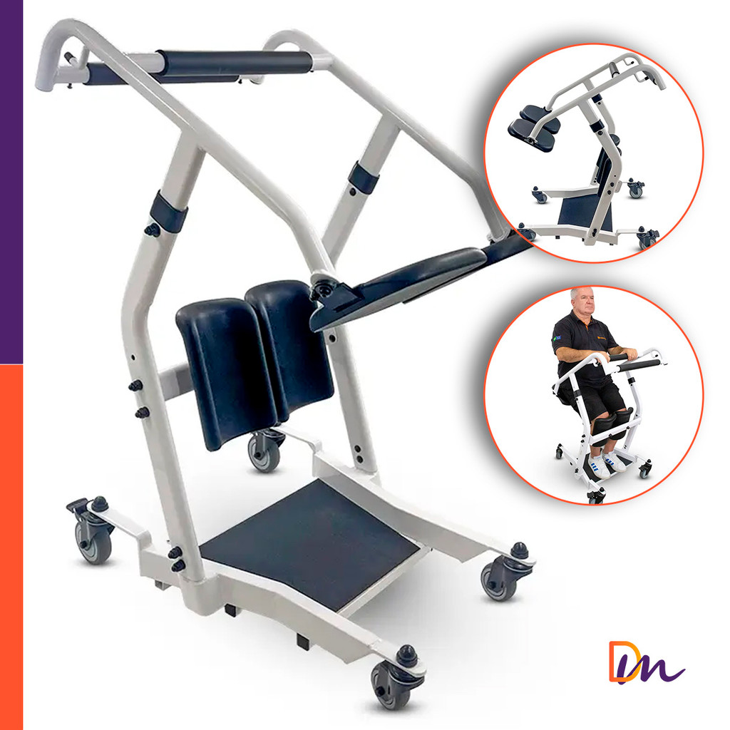 Cadeira de Transferência Stand-Up Até 150Kg - Longevitech Elevação Idoso Mobilidade Segurança