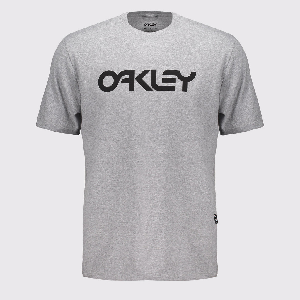 Camiseta Oakley Mark II SS Cinza Claro e Preta