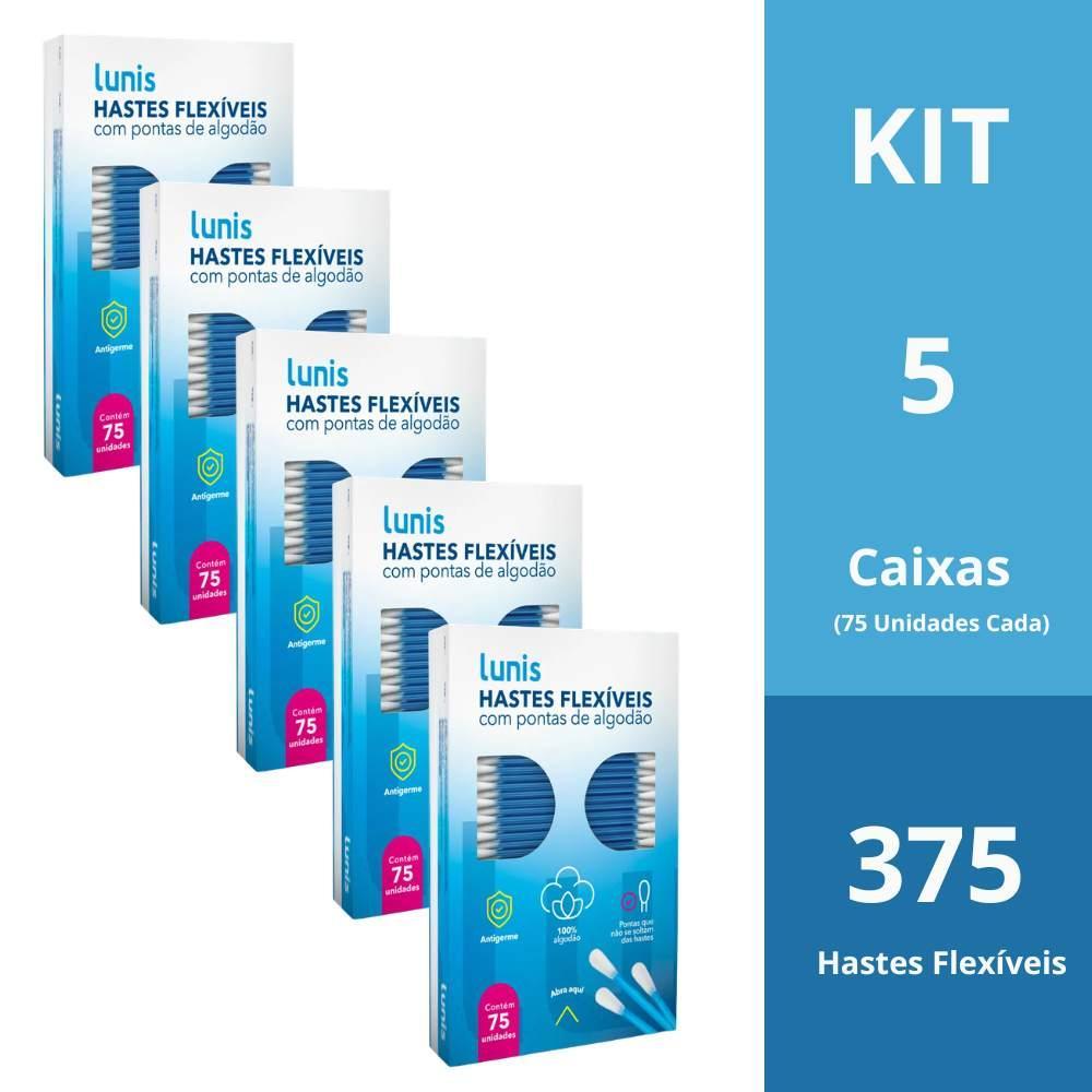 Hastes Flexiveis Lunis Kit com 375 Unidades
