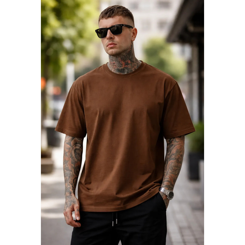 Camiseta Oversized Masculina Lisa Malha 100% Algodão