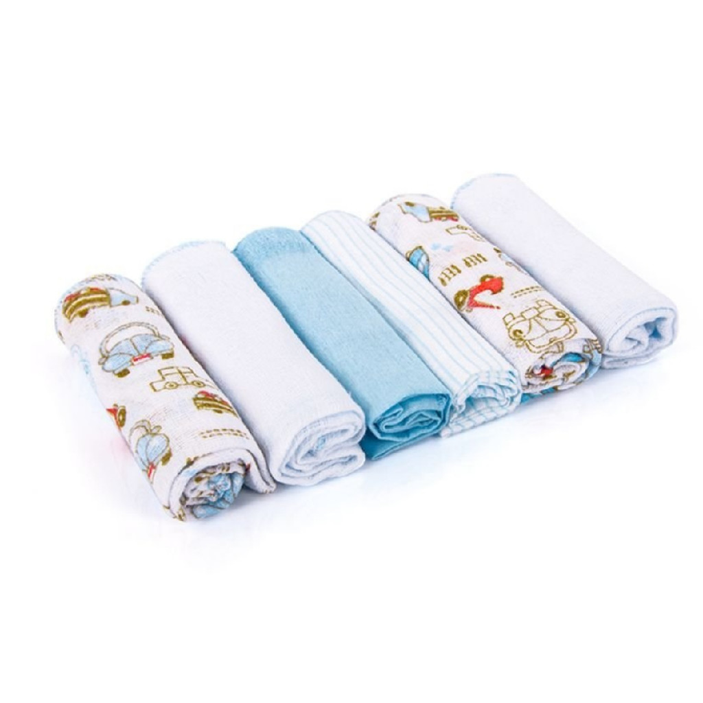 Enxoval Bebe 6 Und Infantil Pano Maternidade Algodao Paninho De Boca Toalhinha Tamanho 30x30cm