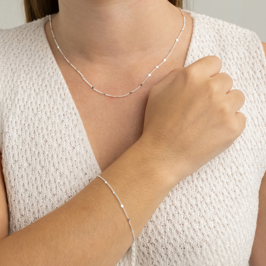 Conjunto Colar e Pulseira Circulos Dourado e Prata Banhado  - D France Semijóias