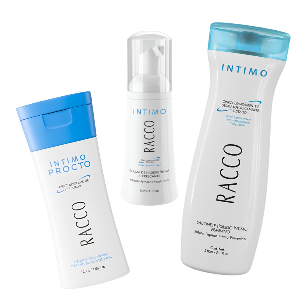 Kit Sabonete Intimo + Espuma Higiene Íntima +  Procto Íntimo - Racco