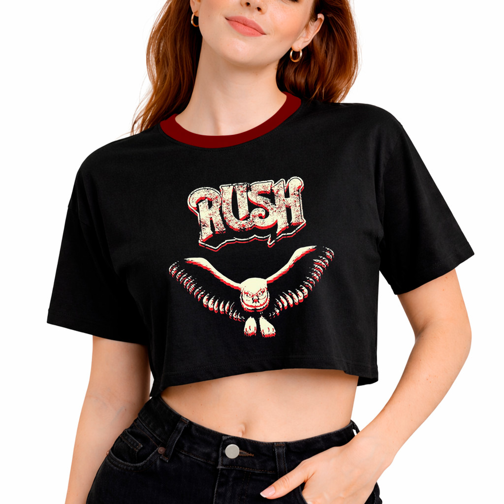 Cropped Oversized Rush Owl Coruja-Atoms