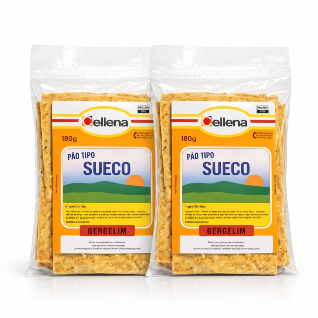 Kit 2 Pao Tipo Sueco c/ Gergelim CELLENA 180g