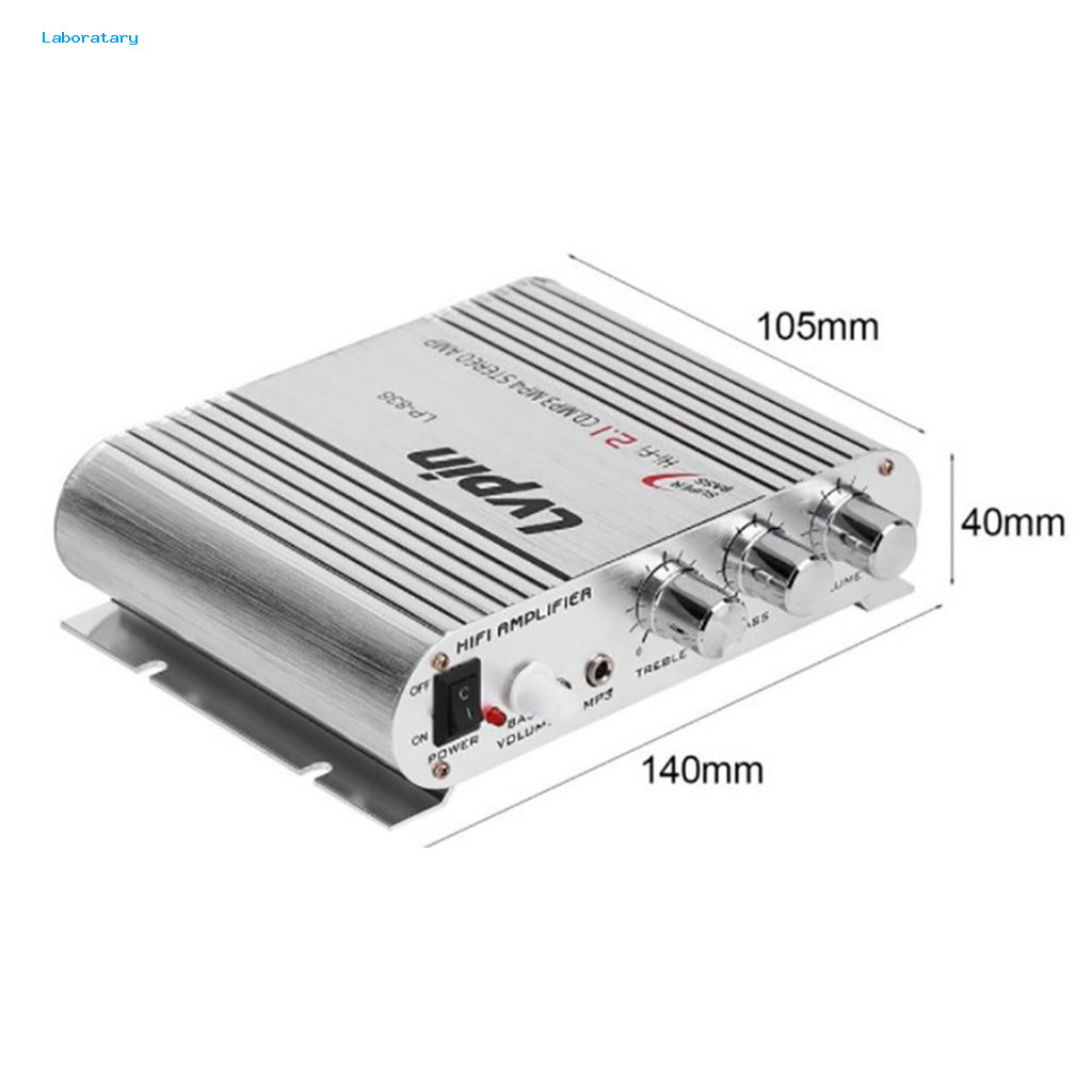 Lvpin838 Subwoofer 21 Canais Super Bass HiFi 12V CD MP3 MP4 Amplificador De Rádio Estéreo Para Carro