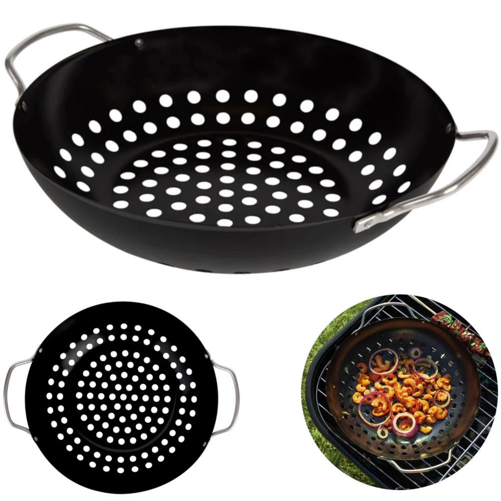 Panela Wok Antiaderente para Grelhar com Alças