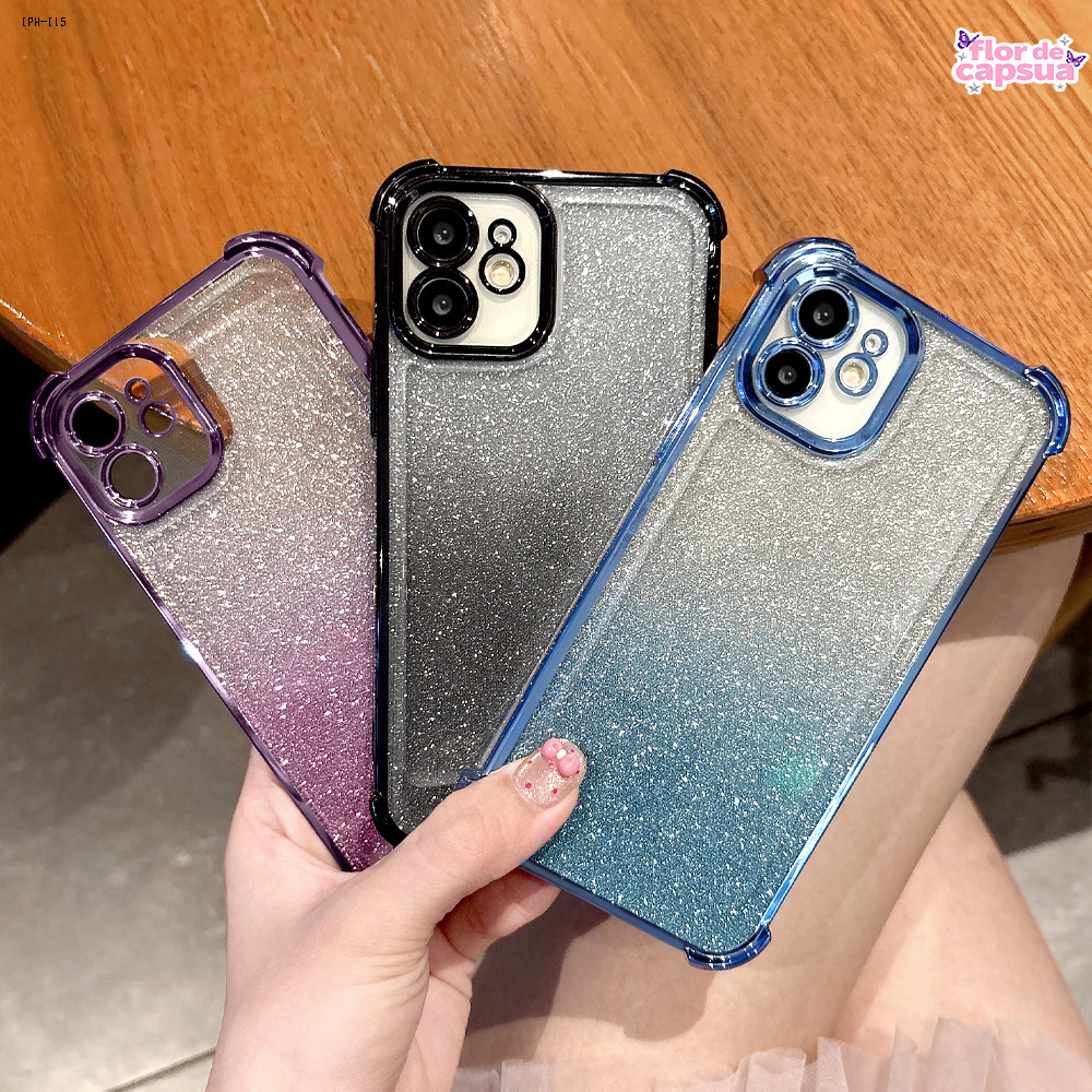 Capa Case Para iPhone 15 14 13 12 11 8 7 XR SE Plus 2020 2022 Com Flocos De Glitter De Celular Capinha SFK 8400