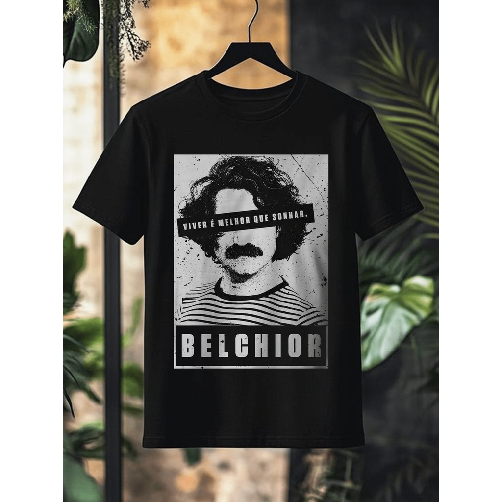 WDROP CAMISETA [Camiseta Premium em Algodão Puro]SISI Camiseta Feminina Belchior Cantor Brasil Cult Unissex Camisa Blusa
