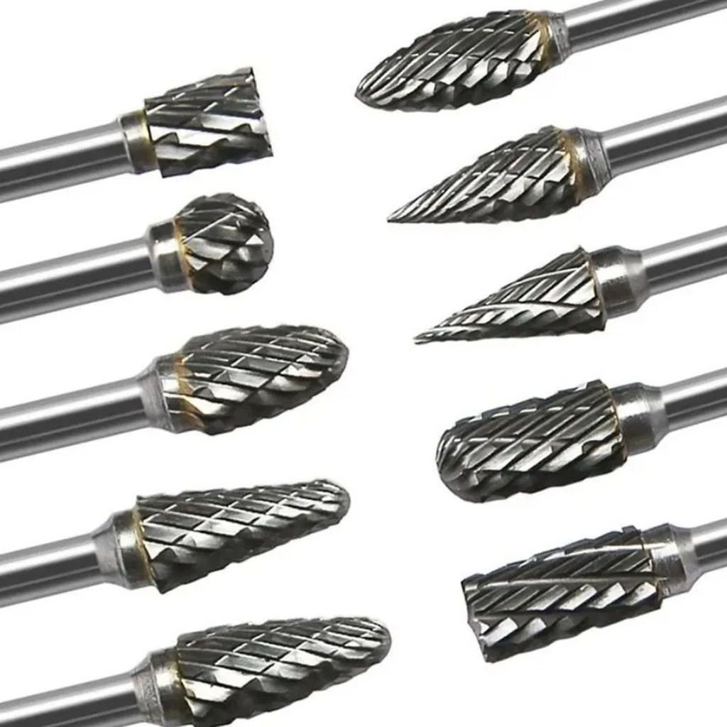 Kit 10 Fresas Rotativas Tungstênio 3mm Para Micro Retífica em Oferta na Shopee