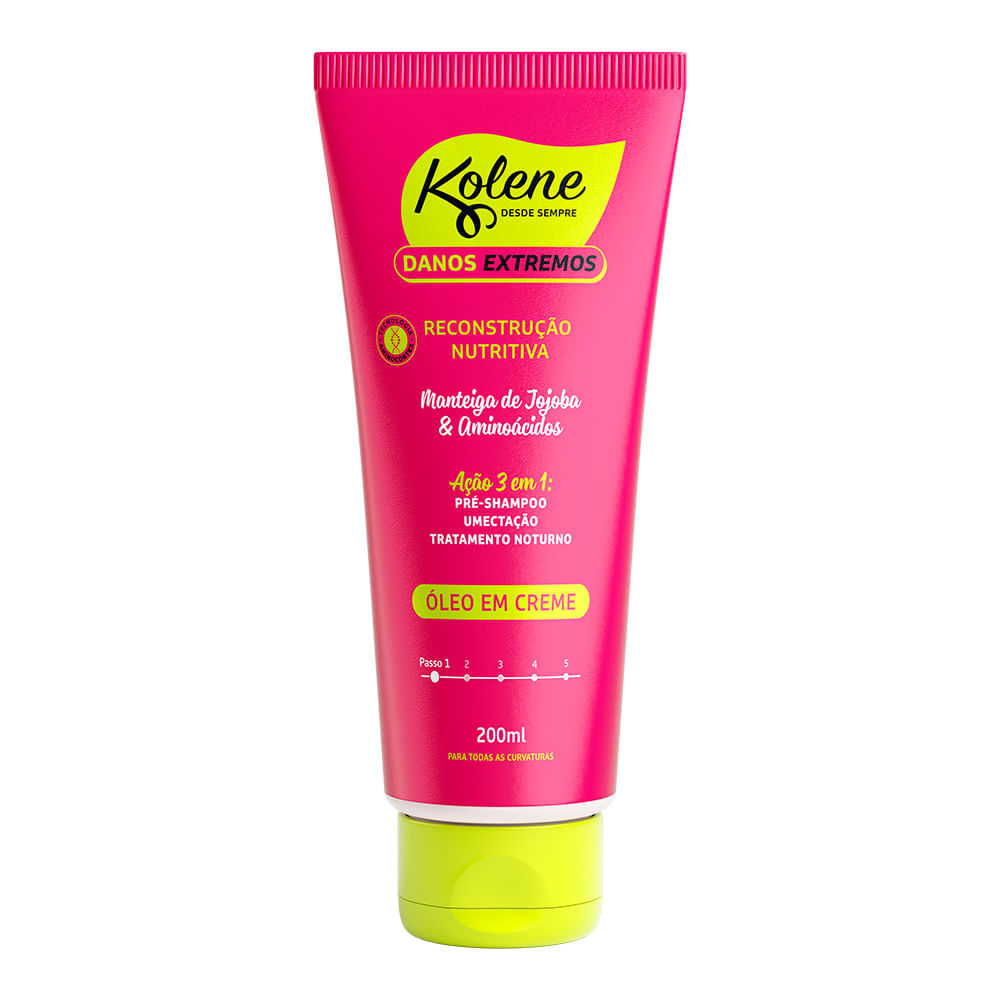 Óleo em Creme Kolene 3 em 1 Danos Extremos 200ml em Oferta na Shopee