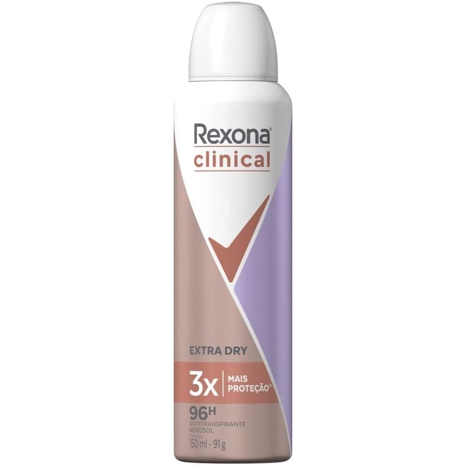 Desodorante Antitranspirante Aerosol Rexona Clinical Extra Dry Feminino 150ml