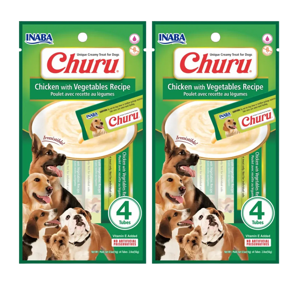 Kit 2un Churu Petisco Para Cães Frango Com Vegatis 56 g em Oferta na Shopee