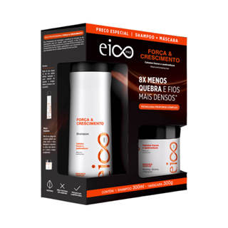 Kit Eico Shampoo 300ml + Máscara 300g Força e Crescimento em Oferta na Shopee