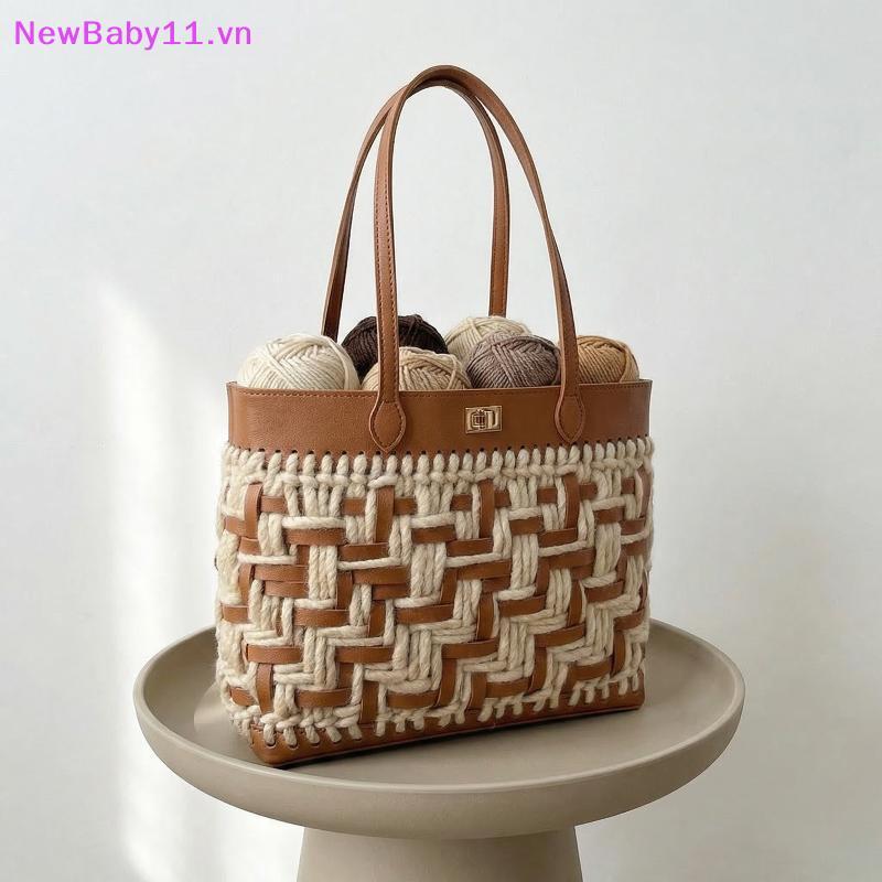 NewBaby Tecido Bolsa Alça Saco DIY Acessórios Bule Do Plutônio Retro Perfurado Dupla Cor Sólida VN