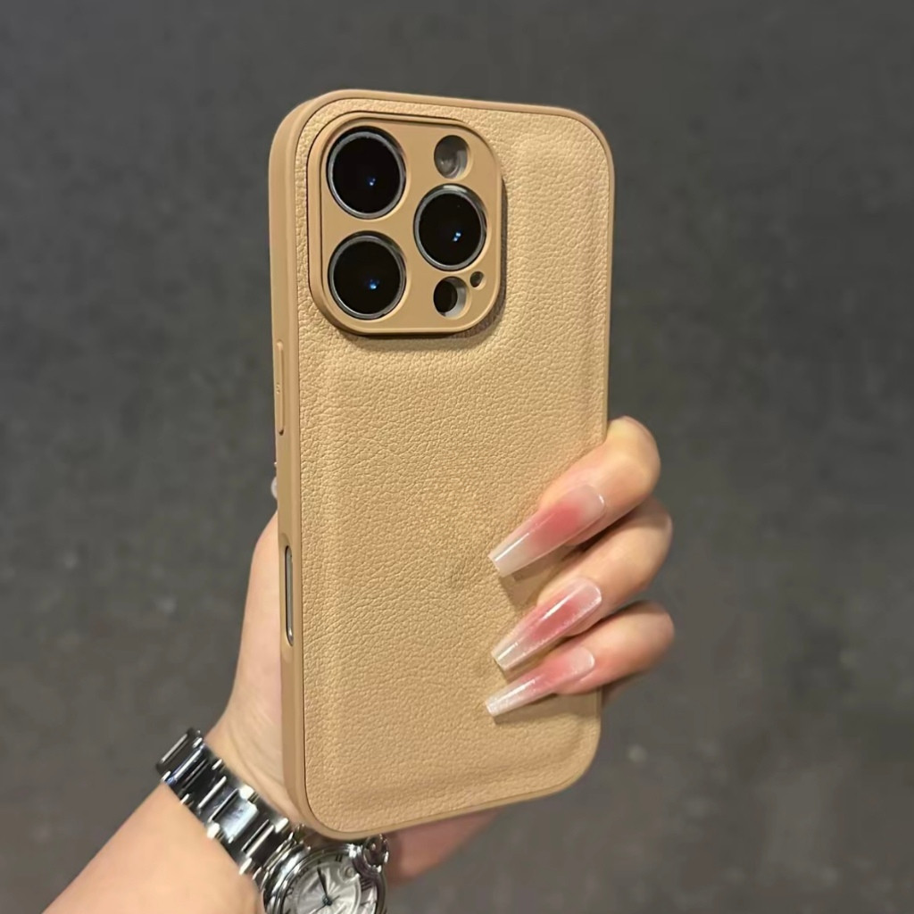 Capa De Couro Para iPhone17 Air 16 15 14  Plus13 12 11 Pro Max Soft Proteção  De À Prova De Choque