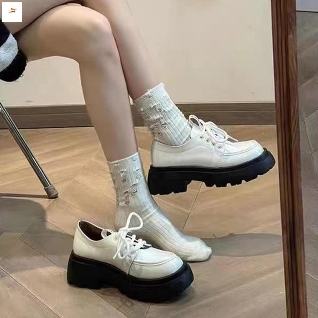 Sapatos De Sola Grossa De Verão Para Mulheres , Bico Redondo , Antiderrapante , Cor Sólida , Estudantes Da Escola , Uso 