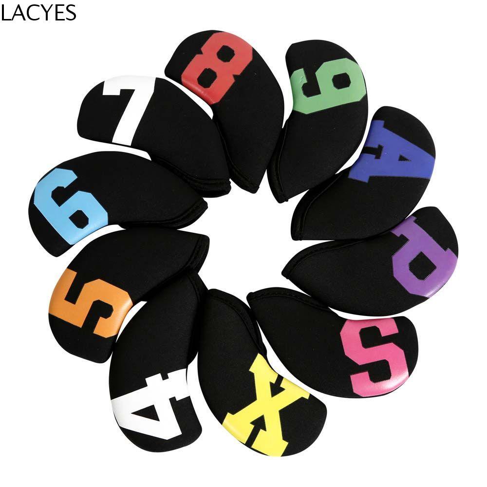 LACYES Golf Iron Headcover Acessórios Para Taco De Golfe Com Design Numérico Esportivo 4-9 , P , S , A , X Capa Protetor