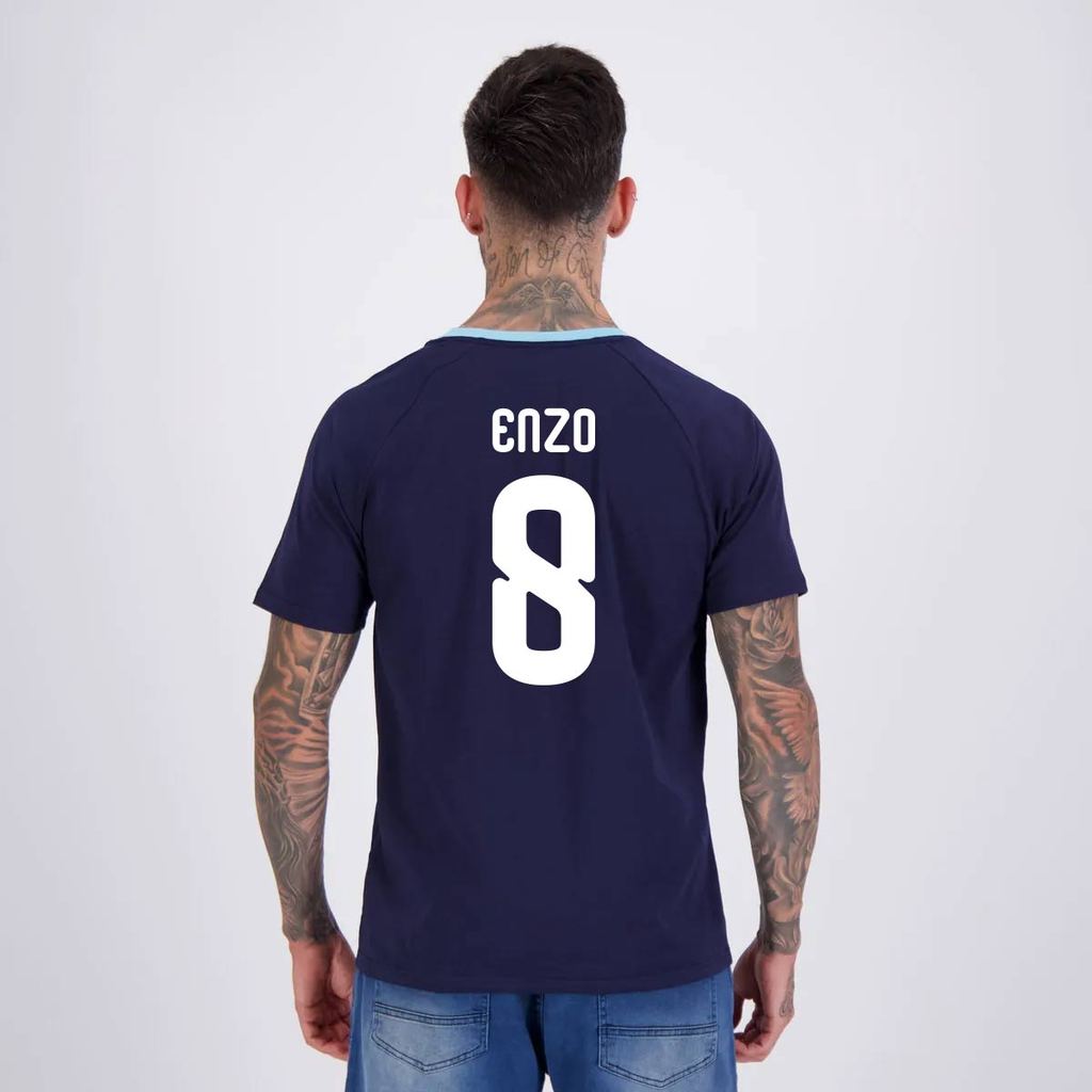 Camisa Argentina Ribbon Marinho 8 Enzo