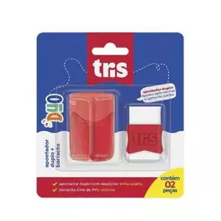 APONTADOR + BORRACHA TRIS DUO – 2 PEÇAS – 902467 – UNITÁRIO E SORTIDO