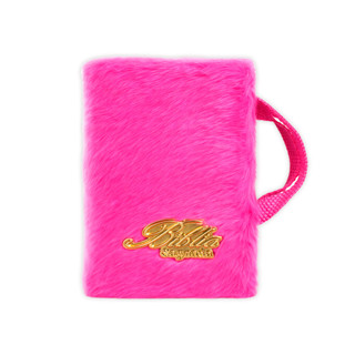 Bíblia Pequena Rosa Luxo com Alça e Pelúcia Confortável em Oferta na Shopee