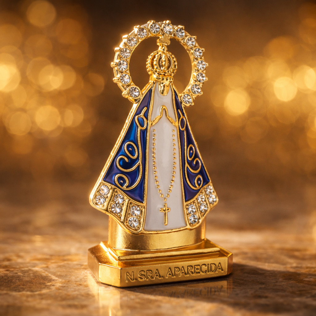 Imagem Nossa Senhora Aparecida Santinha Colante Para Carro Moto Painel Casa Móveis
