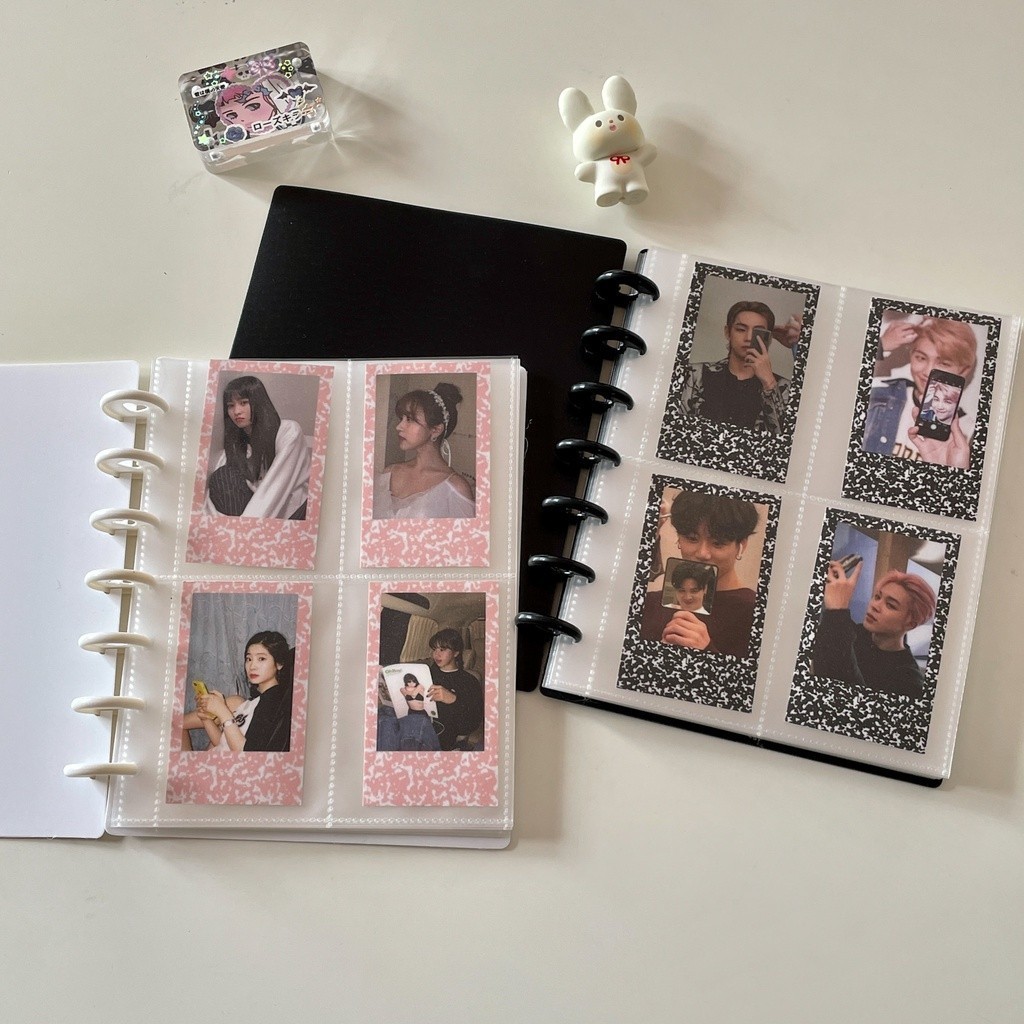 Álbum De Fotos Com Botão Cogumelo E 80 Bolsos | Livro De Armazenamento De Cartão Papelaria De 3 Polegadas