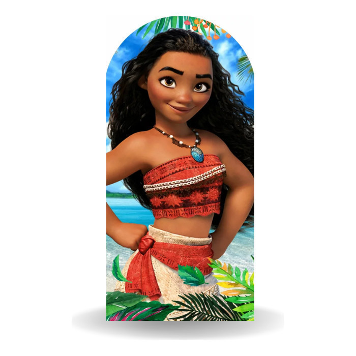 Painel De Festa Moana Romano Em Tecido Sublimado