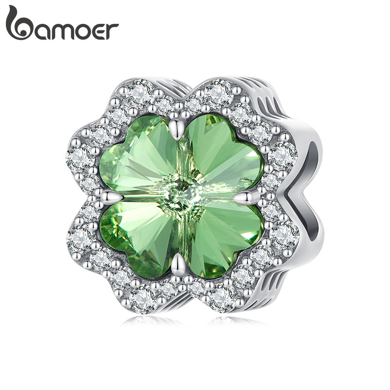 Bamoer Charme Trevo De Quatro Folhas Pingente DIY Pulseira Acessórios Para Presentes Femininos