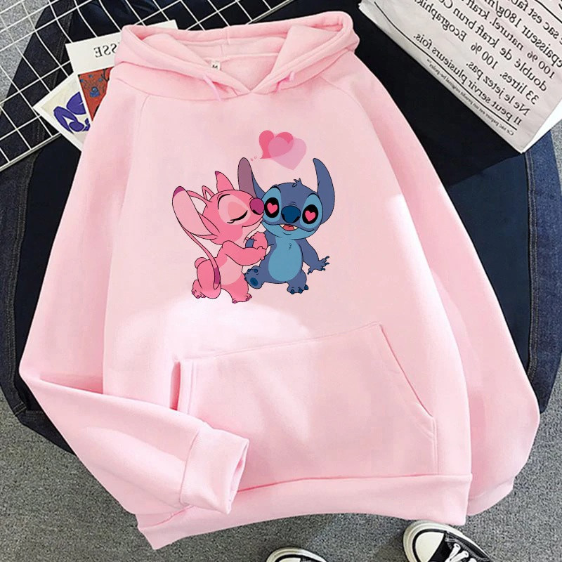 Blusa De Moletom Unessex Com Capuz Casaco de Frio Lilo Stitch Linha premium com Bolso e Capuz Promoção Envio Rápido