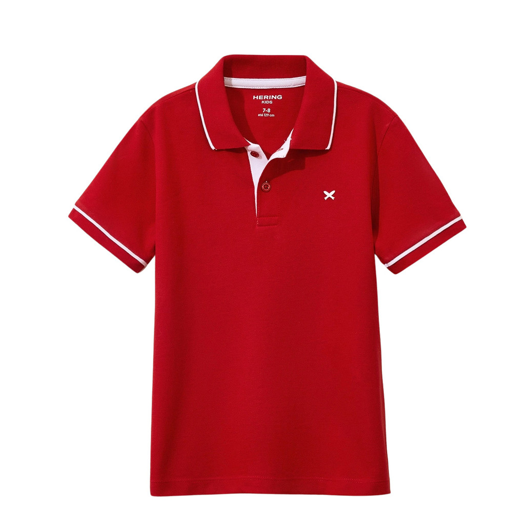 Camiseta Polo Infantil Hering Vermelho
