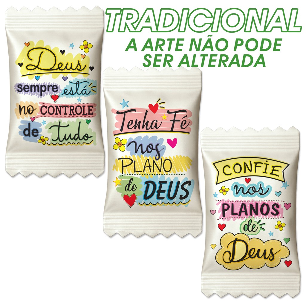 Balas DEUS Frases Fé Religiosas Encontros Eventos Cliente Mimo (Tradicional Soft Já Personalizadas) em Oferta na Shopee