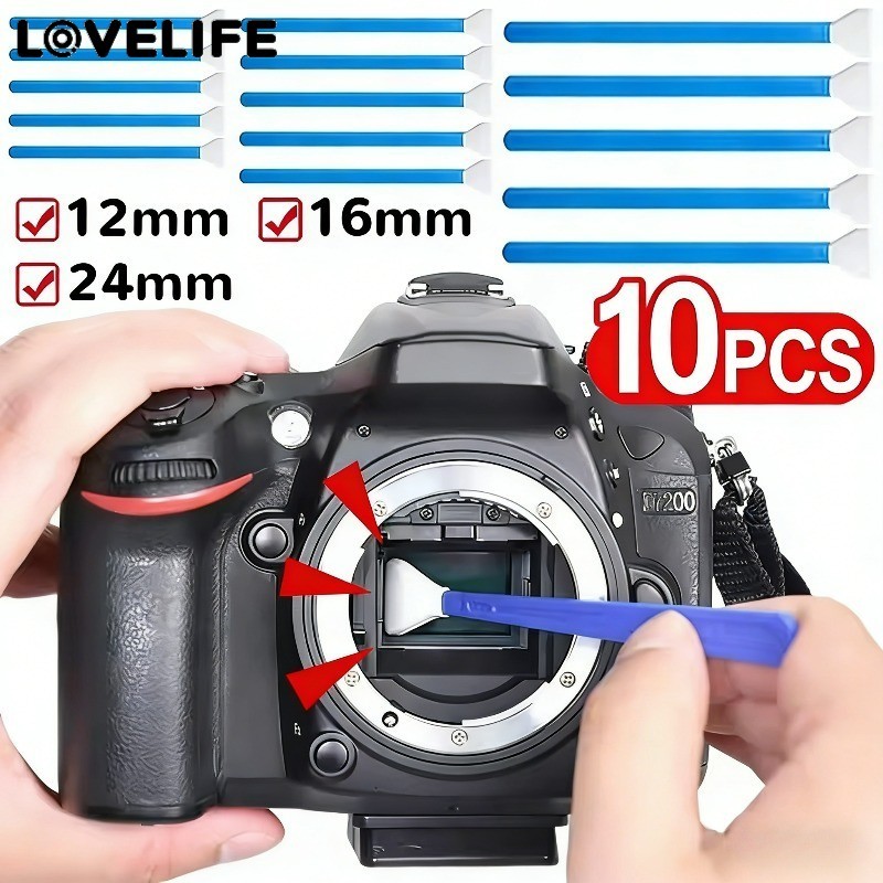 Limpador De Sensor De Câmera Profissional Para DSLR E Sem Espelho | Kit De Cotonete De Microfibra , Remoção Segura De Po